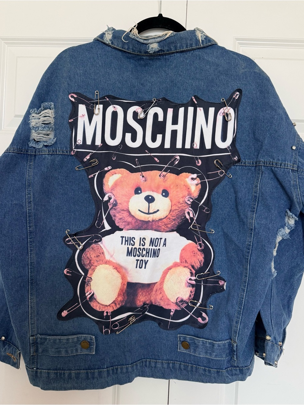 Jean jacket hand made Moschino oversized